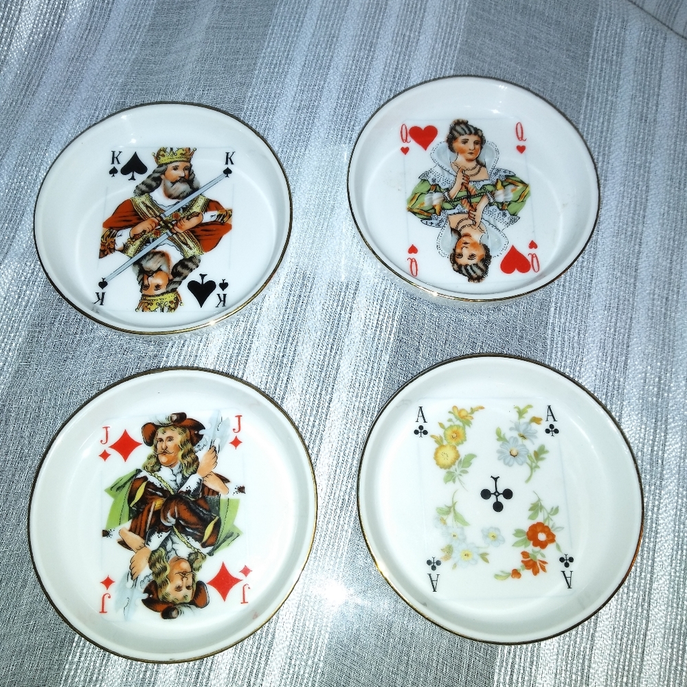 Vintage Set of Hand Painted Lefton Gold Trim China